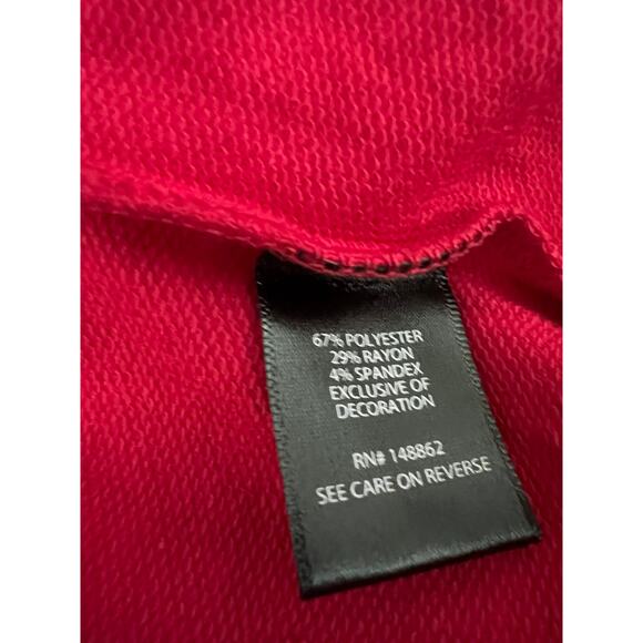 NWT TORRID Magenta Pink Off the Shoulder Floral Lace Neckline SweatshirtSize 2X - Picture 11 of 12